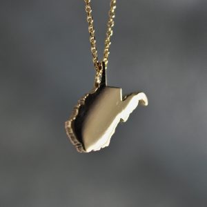 West Virginia State Gold Pendant