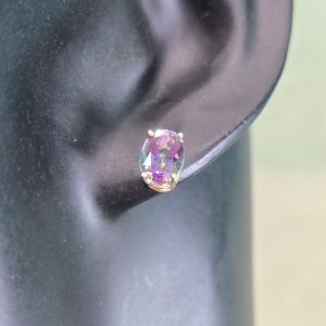 Estate Mystical Topaz Stud Earrings