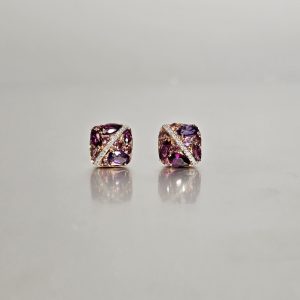 Pink Cluster Studs