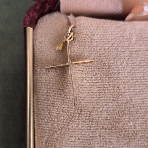 Estate Thin Simple Cross Charm
