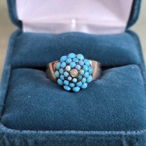 Estate Turquoise Cluster Ring