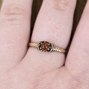 Estate Orange Cabochon Ring