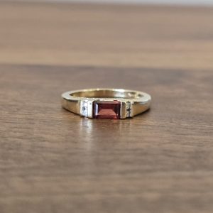 Estate Red Birthstone Ring