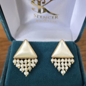 Estate Mother of Pearl Earrings