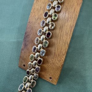 Estate Bezel-Set Multi-Gemstone Bracelet