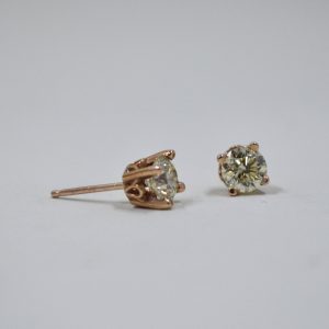 Light Yellow Diamond Studs