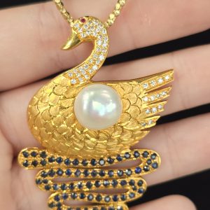 Estate Golden Goose Pendant