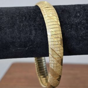 Estate Diamond Cut Omega Bracelet