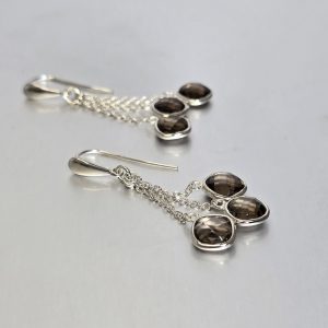 Brown Quartz Earrings