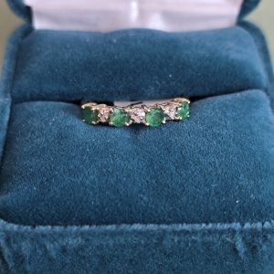 Estate Emerald & Diamond Band