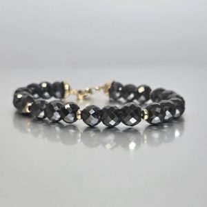 Black Diamond Bead Bracelet