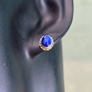 Estate Lapis Stud Earrings