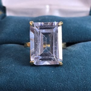 Estate Large Light Blue Cocktail Ring