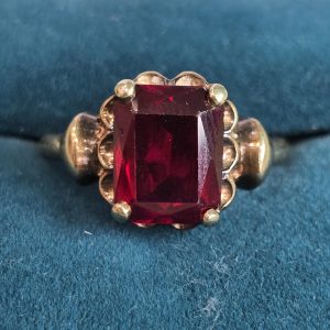 Estate Red Garnet Ring