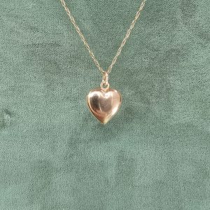 Estate Small Puffy Heart Pendant