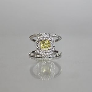 Yellow Diamond Negative Space Ring
