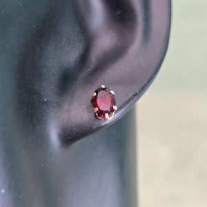 Estate Mozambique Garnet Stud Earrings