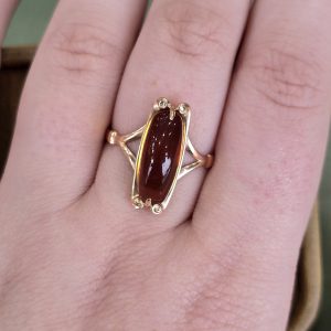 Estate Oval Amber Ring