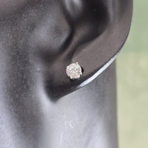 Estate 5mm CZ Stud Earrings