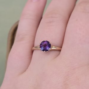 Estate Amethyst Solitaire Ring
