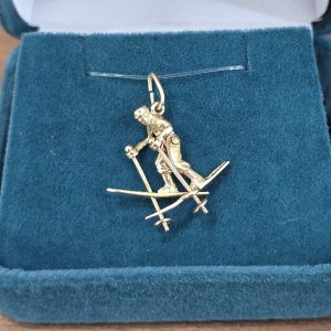 Estate Skier Charm