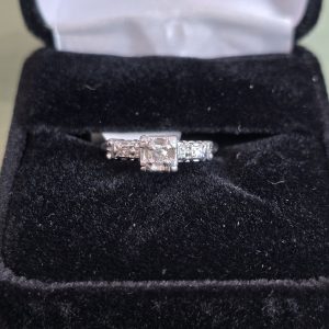 Estate 5-Stone Princess Illusion Engagement Ring