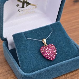 Estate Ruby Heart Pendant