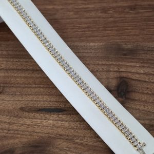 Estate Two Tone Diamond Tennis Bracelet