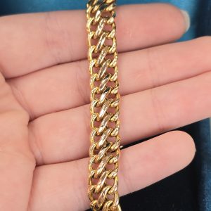 Estate Double Row Hollow Link Bracelet
