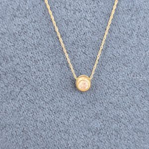 Estate Diamond Bezel Slide Pendant