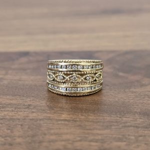 Estate Womens Wide Diamond Band