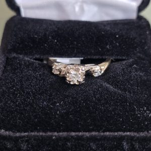 Estate Two-Tone 3-Stone Engagement Ring