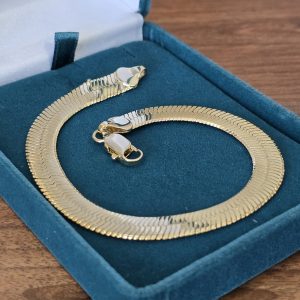 Estate Gold Herringbone Bracelet