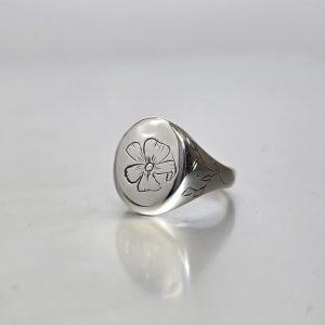 Flower Engraved Ring