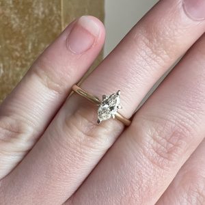 Estate Diamond Marquise Engagement Ring