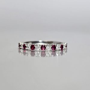 Ruby and Diamond Anniversary Band