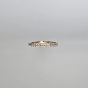 Dainty Rose Gold Diamond Band
