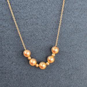 Estate Gold Bead Necklace
