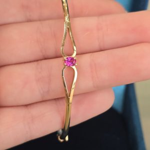 Estate Pink Sapphire Bangle