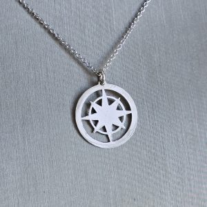 Silver Compass Rose