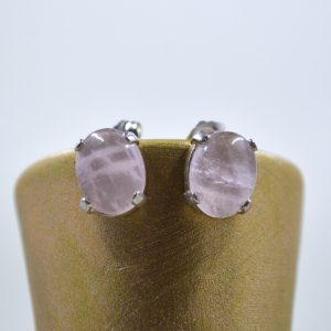 Rose Quartz Studs