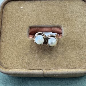 Estate Double Pearl Ring