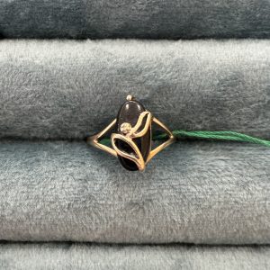 Flower Onyx Estate Ring