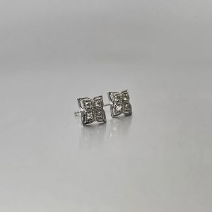 Diamond Pinwheel Stud Earrings