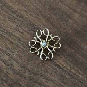 Estate Floral Pin with Pearl