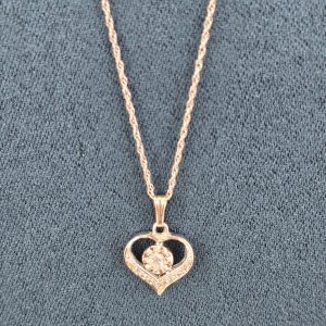 Estate Diamond Accented Heart Pendant