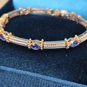 Estate Two-Tone Tanzanite Bracelet