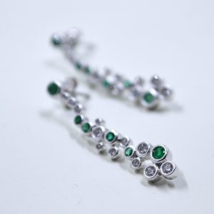 Emerald Bubble Earrings