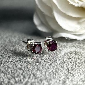 Oval Cut Ruby Earrings