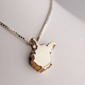 West Virginia State Silver Necklace